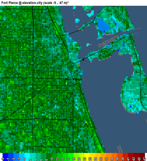 Fort Pierce elevation map