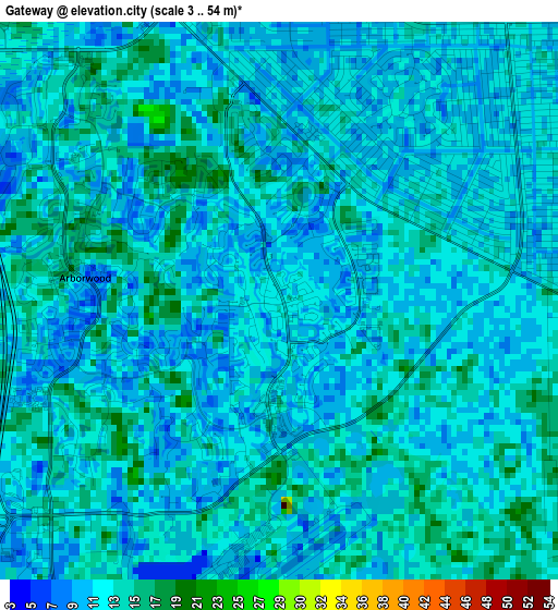 Gateway elevation map