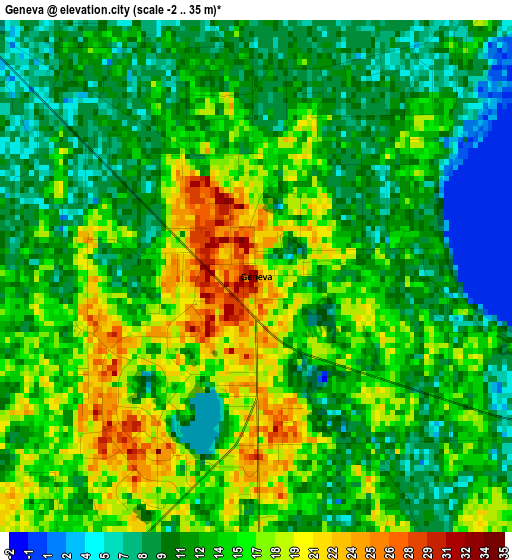 Geneva elevation map