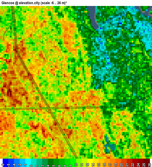 Glencoe elevation map