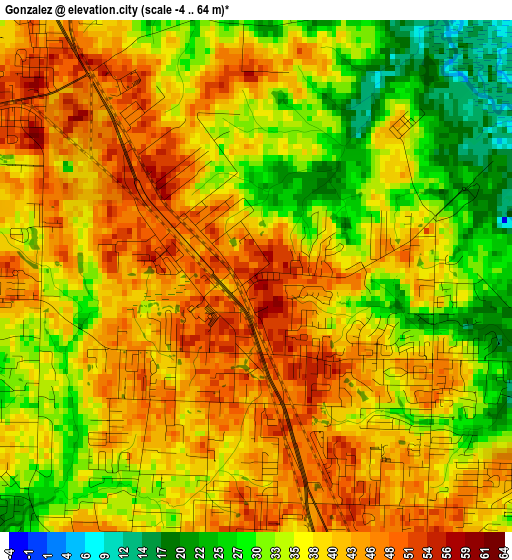 Gonzalez elevation map