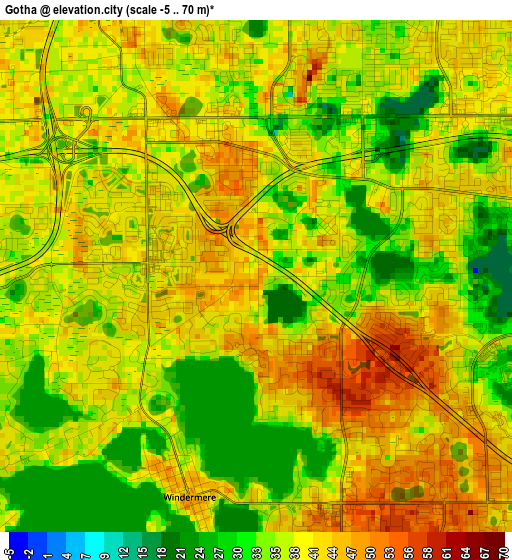 Gotha elevation map