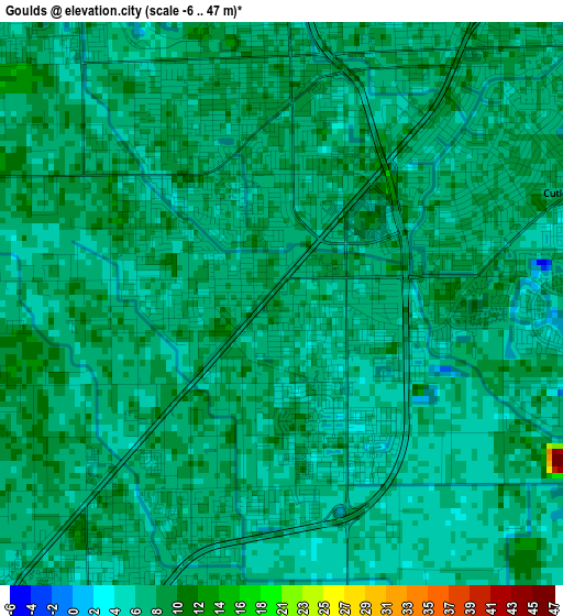 Goulds elevation map