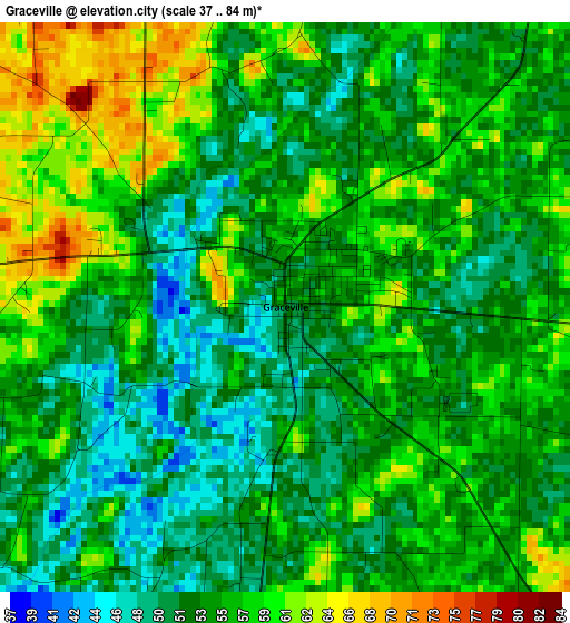 Graceville elevation map