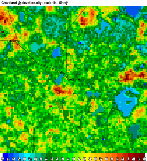 Groveland elevation map