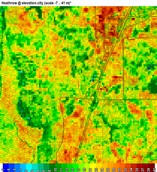 Heathrow elevation map