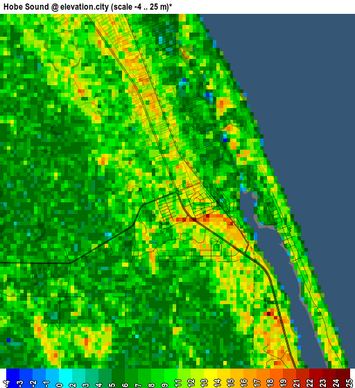 Hobe Sound elevation map