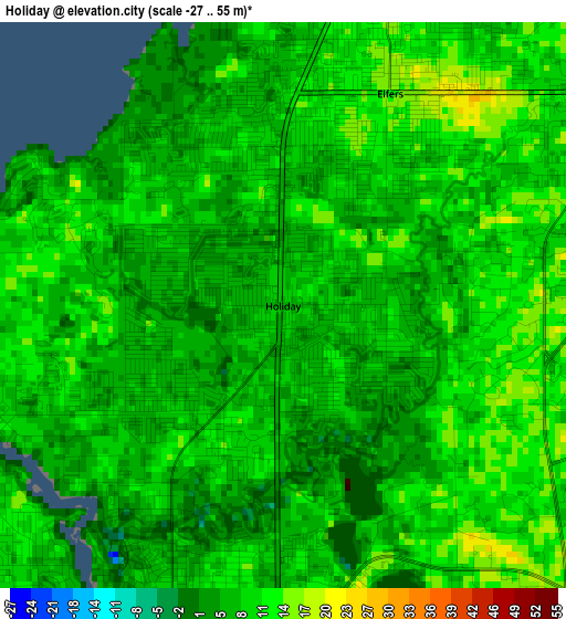 Holiday elevation map