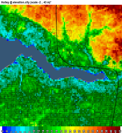 Holley elevation map