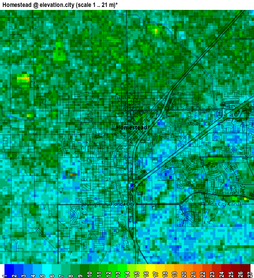 Homestead elevation map