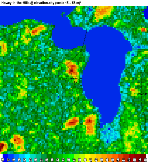 Howey-in-the-Hills elevation map