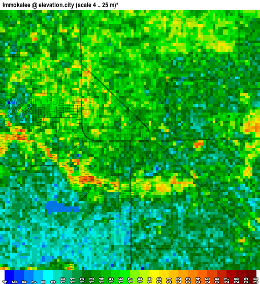 Immokalee elevation map