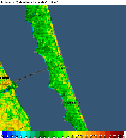 Indialantic elevation map