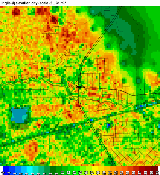 Inglis elevation map