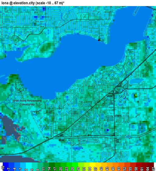 Iona elevation map