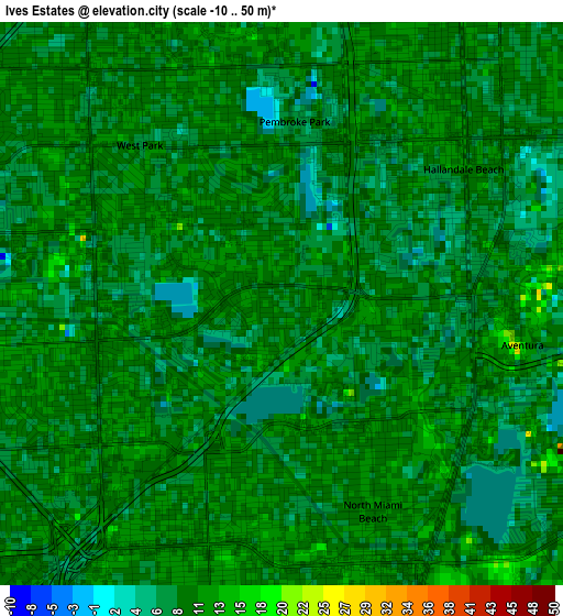 Ives Estates elevation map