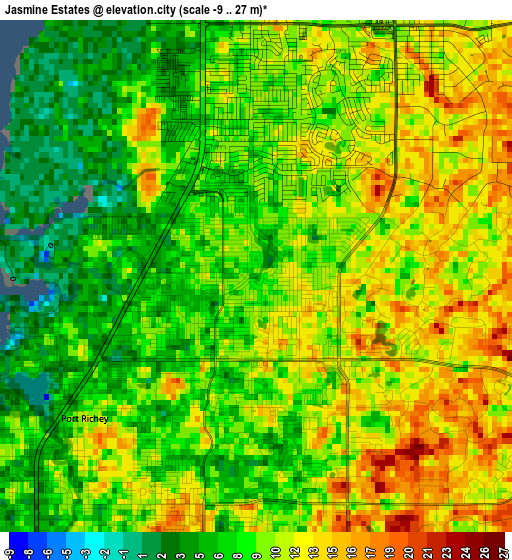 Jasmine Estates elevation map