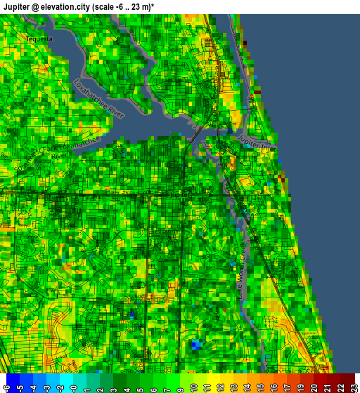 Jupiter elevation map