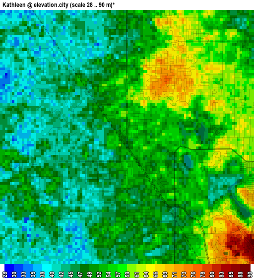 Kathleen elevation map