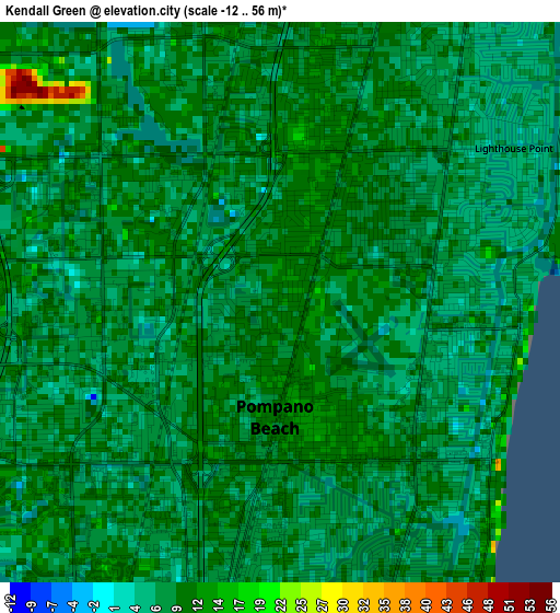 Kendall Green elevation map