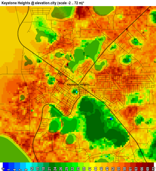 Keystone Heights elevation map