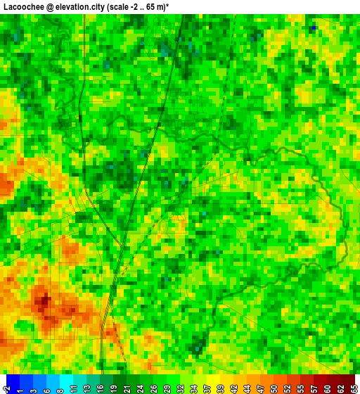 Lacoochee elevation map