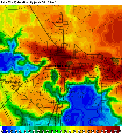 Lake City elevation map