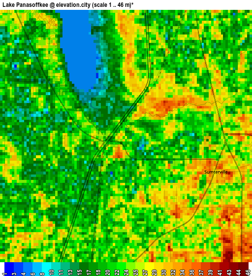 Lake Panasoffkee elevation map