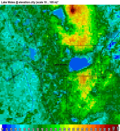 Lake Wales elevation map