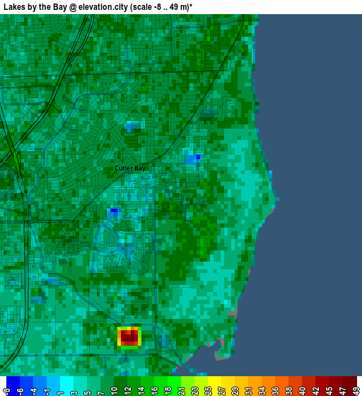 Lakes by the Bay elevation map