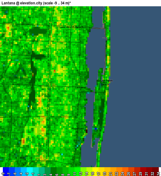 Lantana elevation map