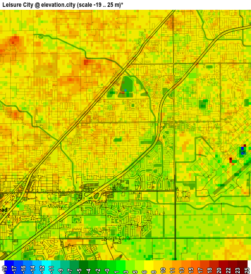 Leisure City elevation map