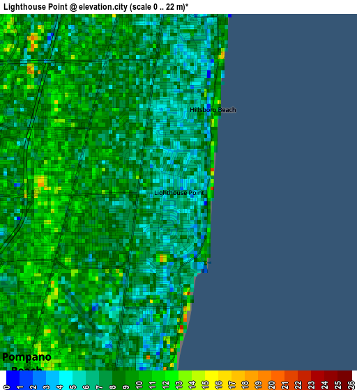 Lighthouse Point elevation map