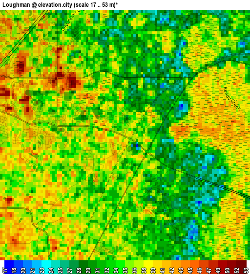 Loughman elevation map