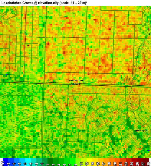 Loxahatchee Groves elevation map