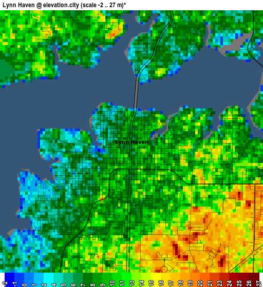 Lynn Haven elevation map