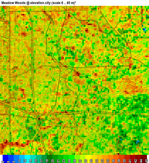 Meadow Woods elevation map