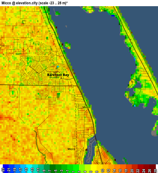 Micco elevation map