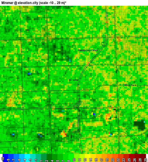 Miramar elevation map