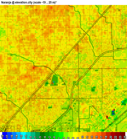 Naranja elevation map