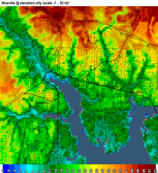 Niceville elevation map