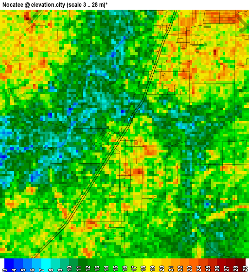 Nocatee elevation map