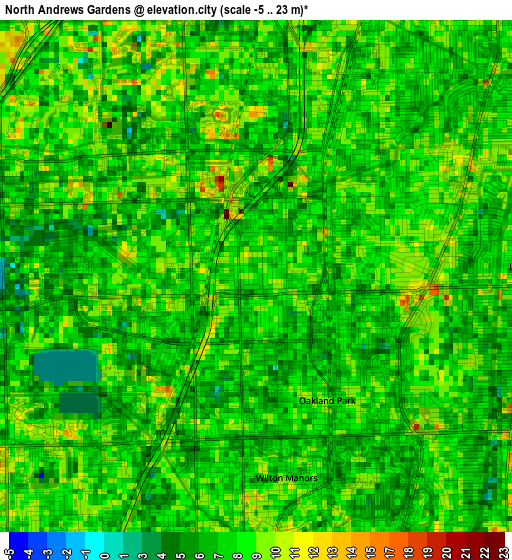 North Andrews Gardens elevation map