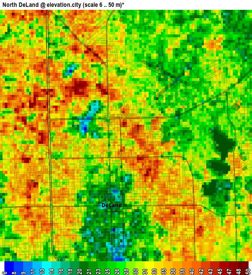 North DeLand elevation map