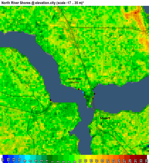 North River Shores elevation map