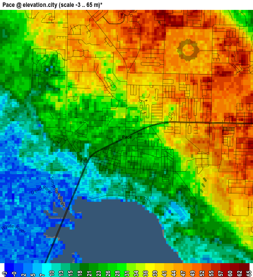 Pace elevation map