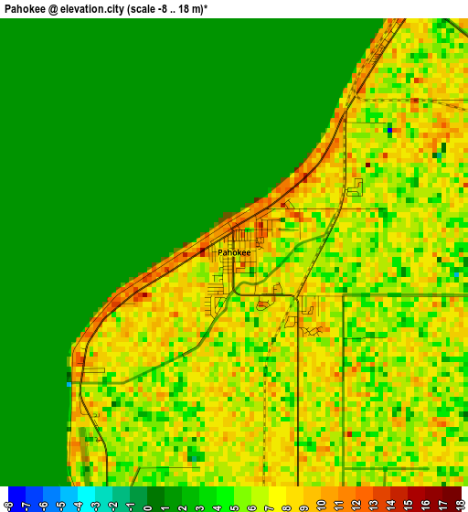 Pahokee elevation map