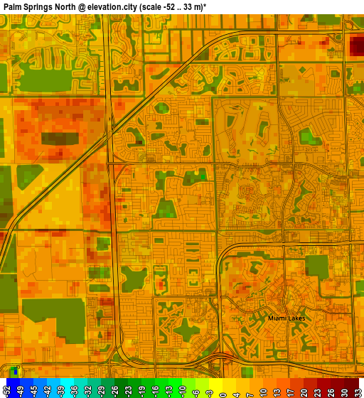 Palm Springs North elevation map