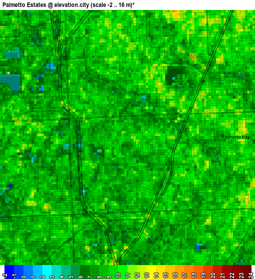 Palmetto Estates elevation map