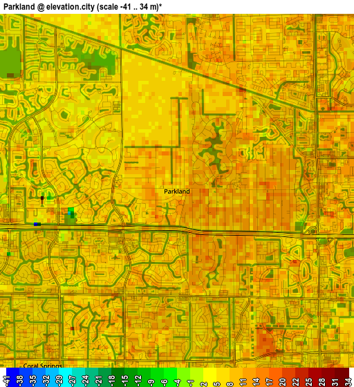 Parkland elevation map